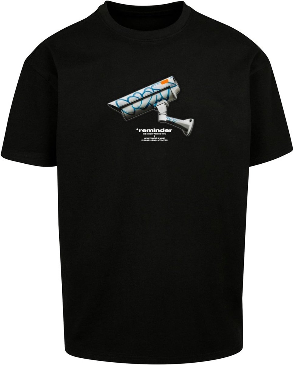 Mister Tee CCTV Oversize Heren T-shirt XS Zwart