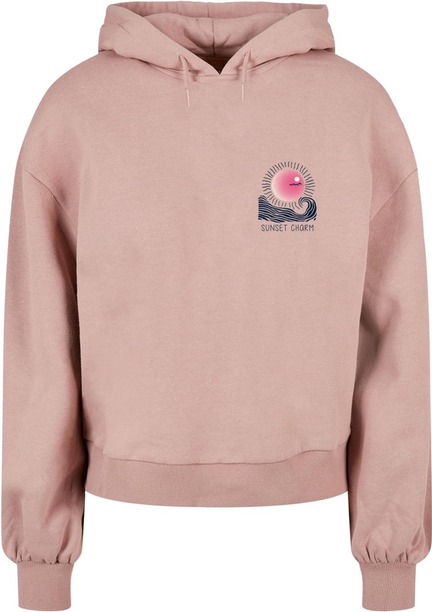 Merchcode - Sunset Charm Oversized Hoodie/trui - 5XL - Roze