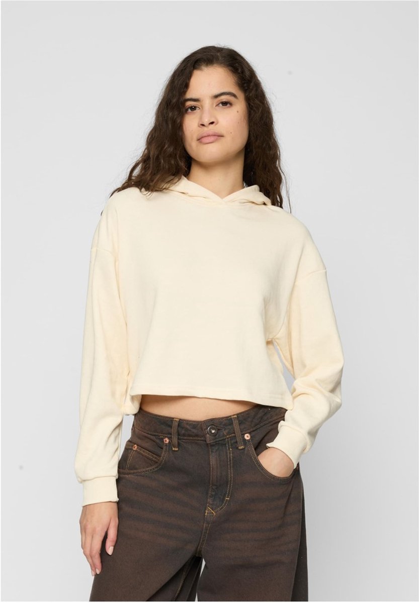 Urban Classics Oversized Light Terry Crop Hoodie M Beige