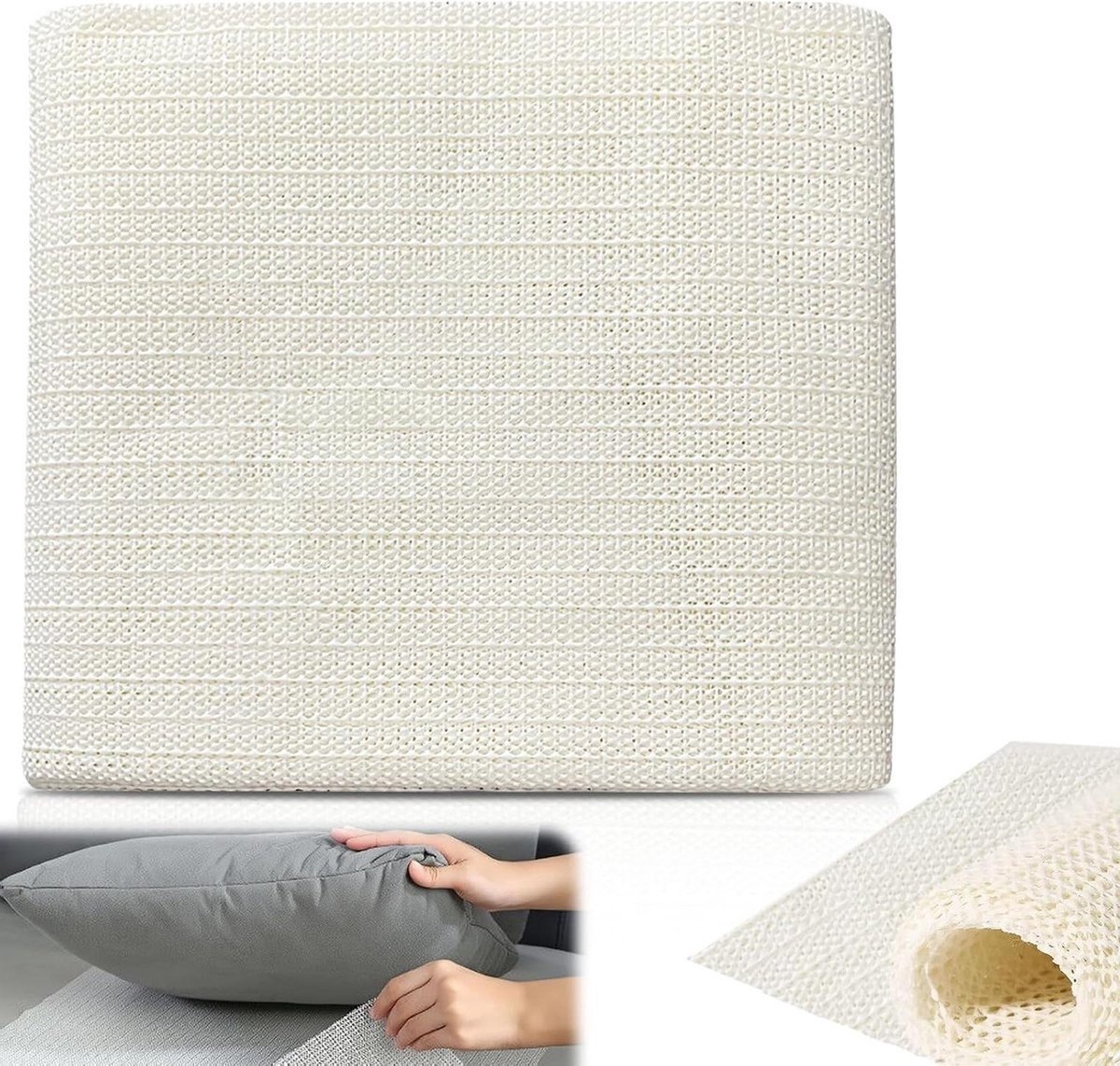QPFO® Antislipmat Siliconen 300x200 cm - Tapijtonderlegger voor Plank, Lade, Auto en Pallet - Crèmekleurig
