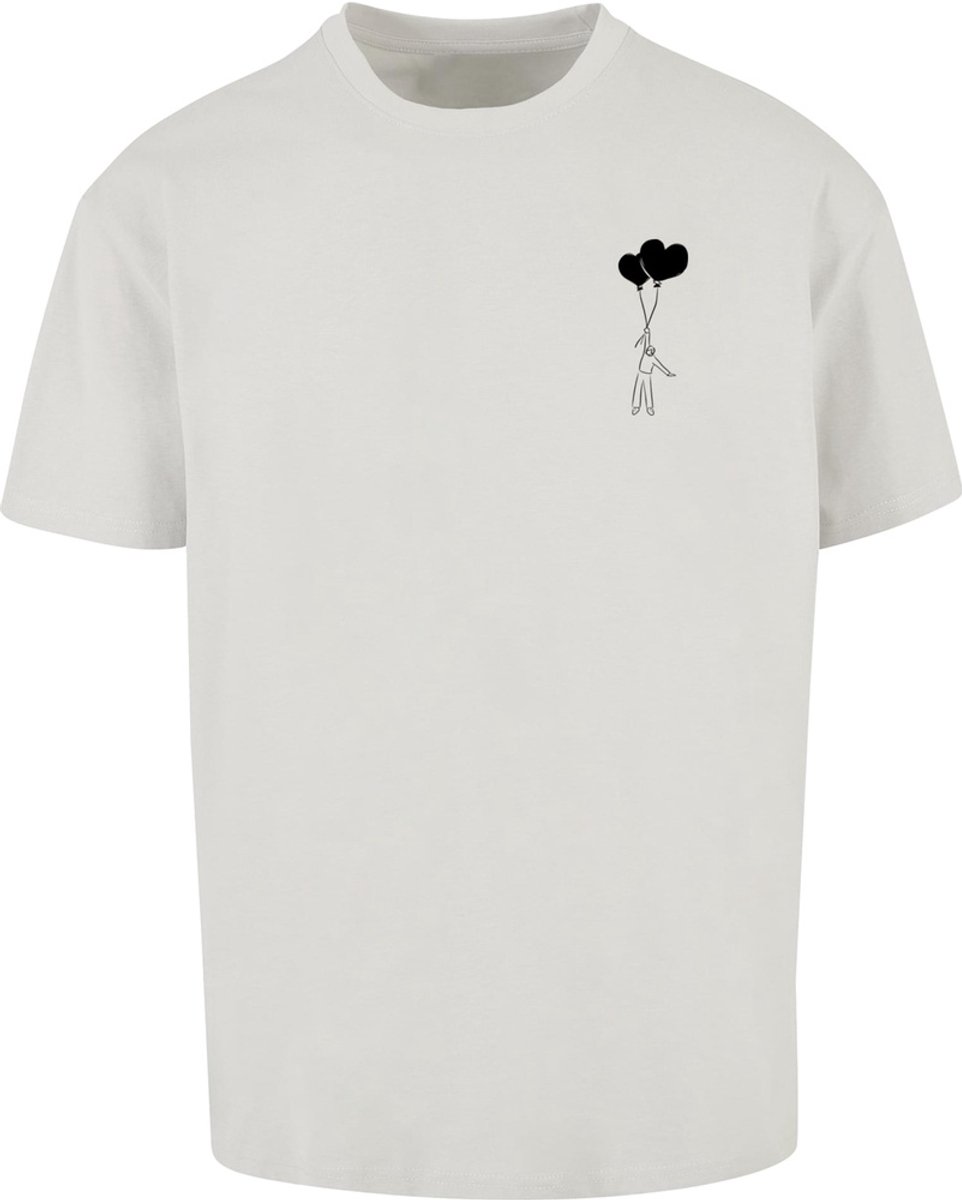 Merchcode - Love In The Air Heavy Oversize Heren T-shirt - XS - Grijs