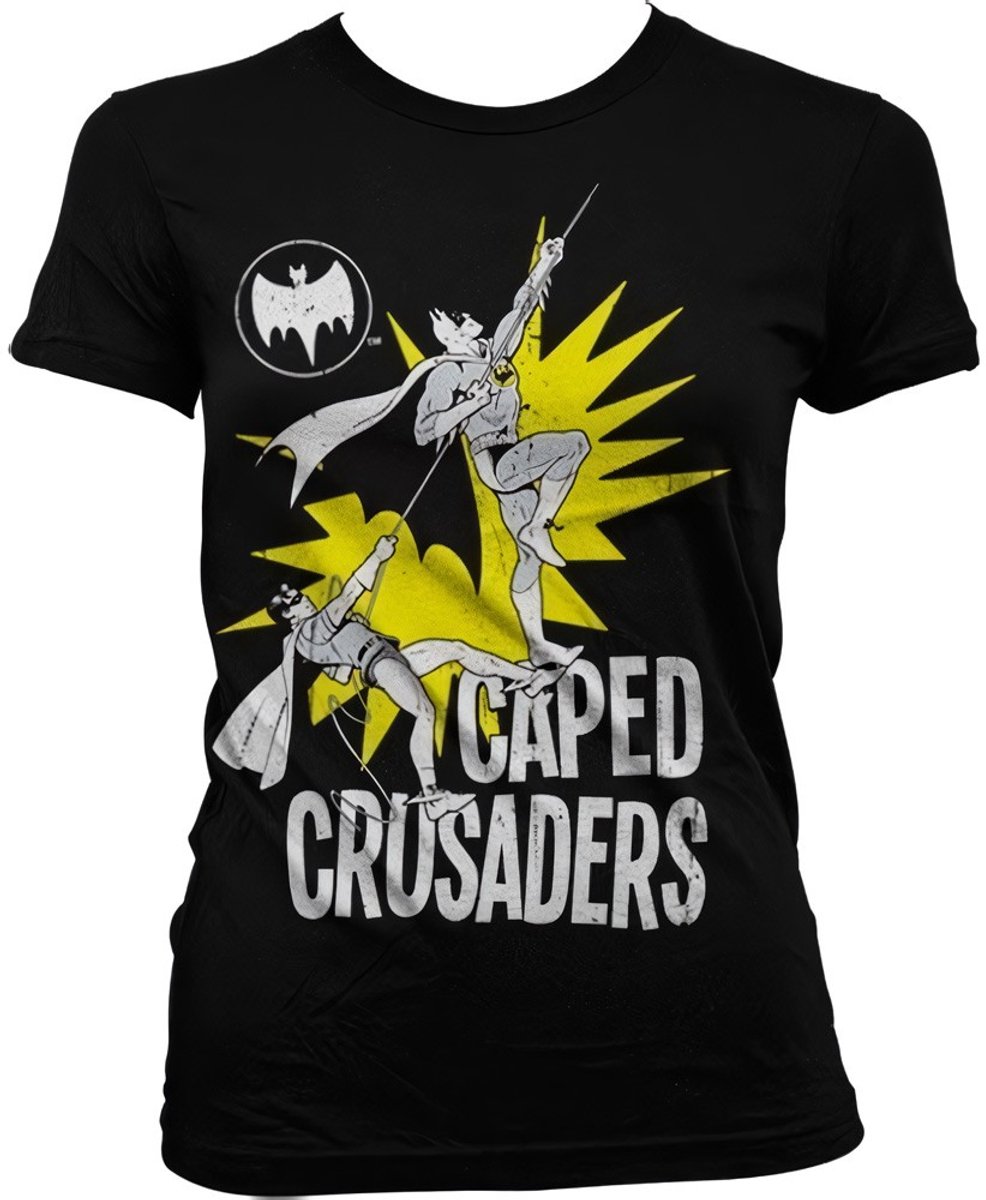 DC Comics Batman Dames Tshirt -M- Caped Crusaders Zwart