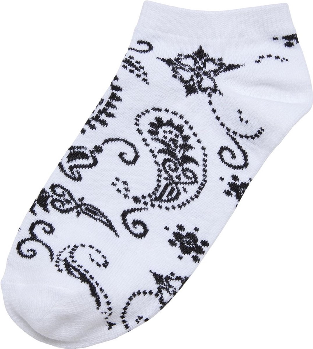 Urban Classics Bandana pattern 5-pack Enkelsokken 47/50 Wit
