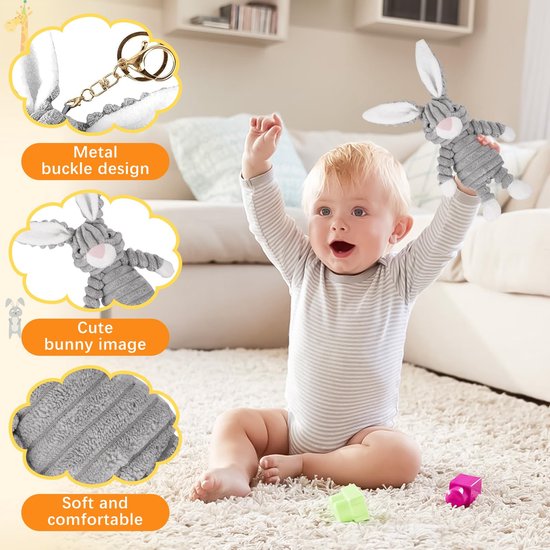 Unyqoos® Uitgebreide cadeauset voor pasgeborenen met dekens en speelgoed van Unyqoos — afbeelding 2