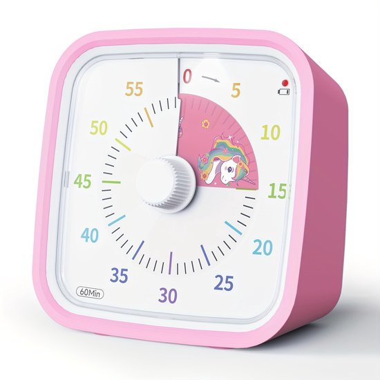 YUNBAOIT VT01 Visuele Timer Met Nachtlampje 60 Minuten Afteltimer Stille Tijdbeheertool