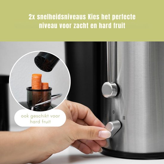 SCH® Sapcentrifuges groenten en fruit - Sapcentrifuges - Slowjuicer - Zilver - ‎10 x 10 x 10 cm van SCH® — afbeelding 3