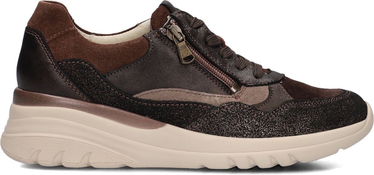 Waldläufer H Carla Sneakers - Leer - Dames - Bruin - Maat 40,5