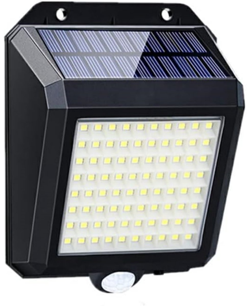 Buitenlamp - Zonne-energie Tuinlamp Met Bewegingssensor - 80 LED's, IP65 - Zwart - Voor Tu
