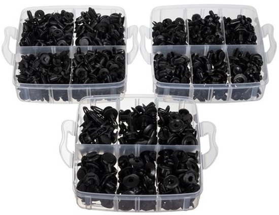 Xtrobb Auto clips set - 620x stuks - Universele bevestigingsclips - incl. verwijdertools