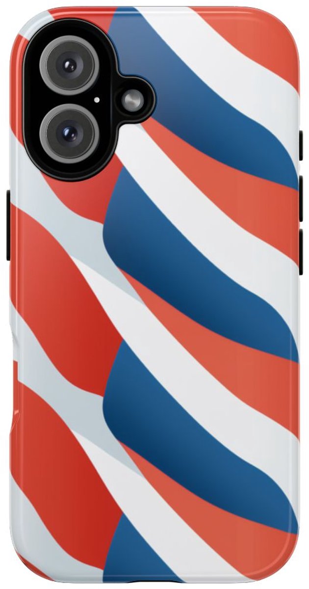 Minimalistisch Frans Vlagpatroon – Telefoonhoesje Geschikt voor iPhone 16
