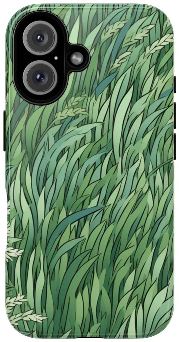 Weelderig Groen Graspatroon – Telefoonhoesje Geschikt voor iPhone 16