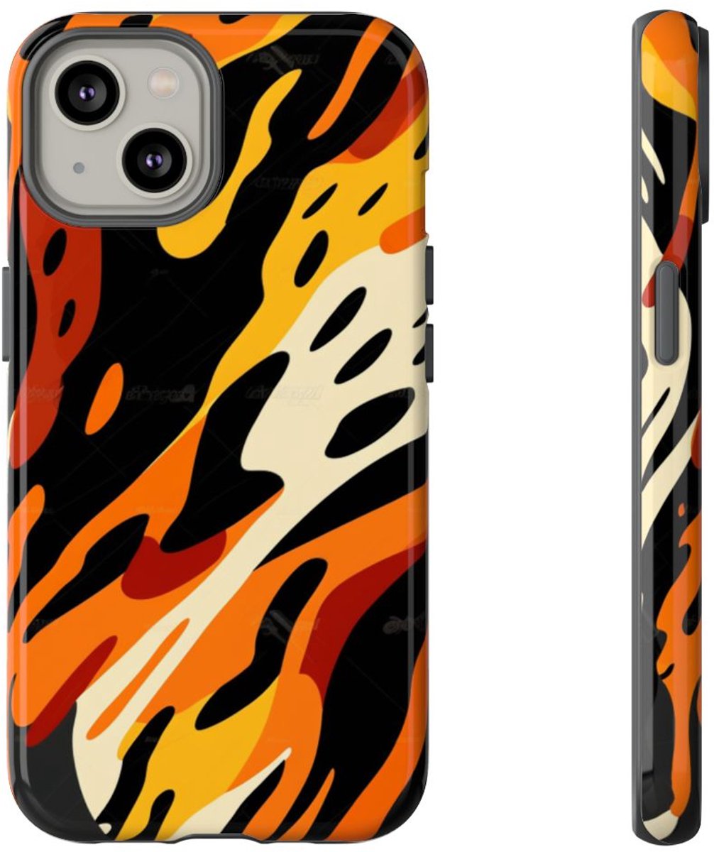 Abstract Dierenprint Patroon – Telefoonhoesje Geschikt voor iPhone 14