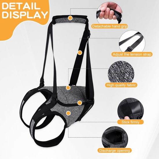 Nature Pet Draaghulp voor honden achter, draagriem als traphulp, ideaal voor oudere, zieke of geopereerde honden, hondenhefgordel (M, blauw Nature Pet Draaghulp voor honden achter, draagriem als traphulp, ideaal voor oudere, zieke of geopereerde honden, hondenhefgordel (M, blauw