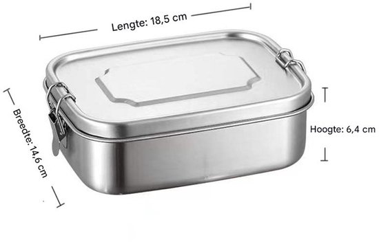 RVS Kinder Lunchbox geel | Broodtrommel | Duurzaam | In 5 kleuren - Mink & Moon