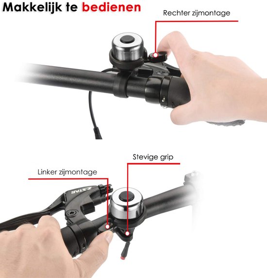 Elektronische fietsbel, 80 db-120 dB, luid, fietsbel, USB-oplaadbaar, IPX6 waterdicht, fietsaccessoire voor mountainbikes van 22-32 mm