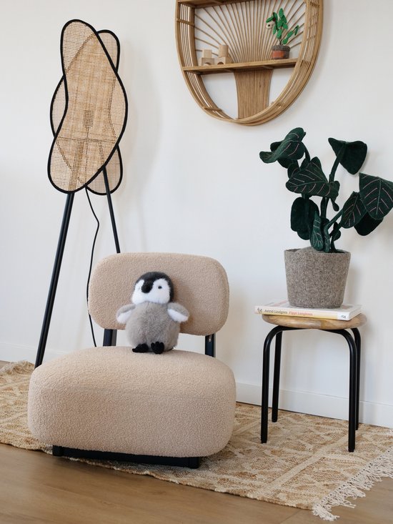 KidsDepot Kinderfauteuil - Brad - Crème/Zwart van Merkloos — afbeelding 2