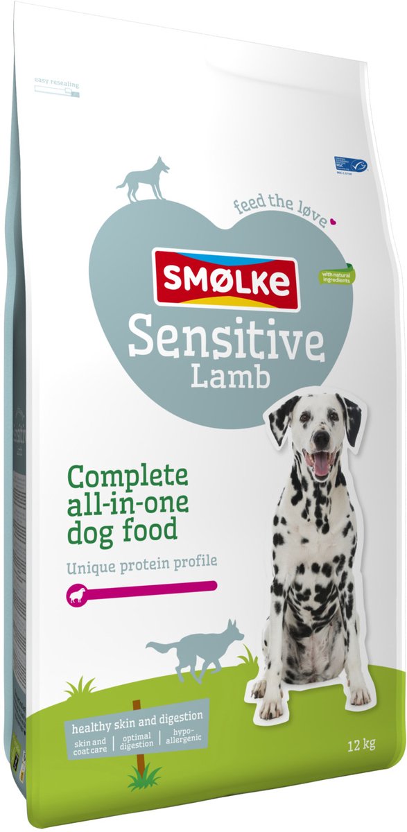 Smølke Sensitive - Hondenvoer - Lam - 12 kg