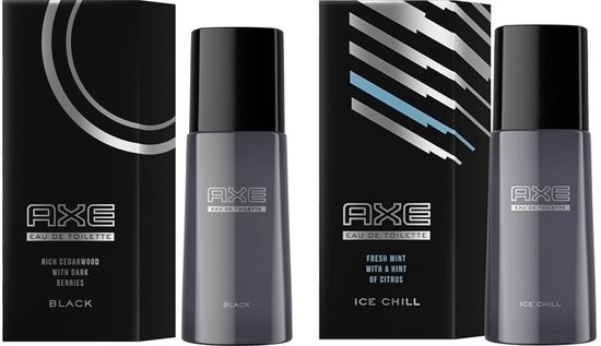 AXE Eau de Toilette - MIX - Black & Ice Chill - 2 x 50 ml Spray - Voordeelverpakking