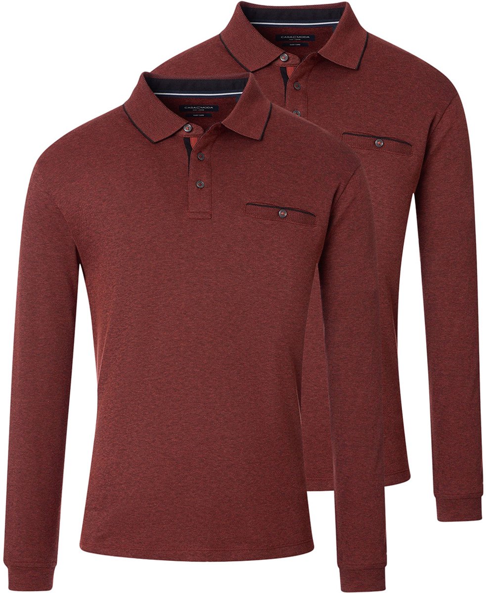 CASAMODA Heren poloshirt 2 pack Basic