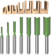 Allecto Plus - 15-delige Set Boren Voor Het Verzinken Van 8 Mm Gaten Houtbewerking Hss Inclusief 5 Verwisselbare Middenboren En 5 Zeskantsleutels
