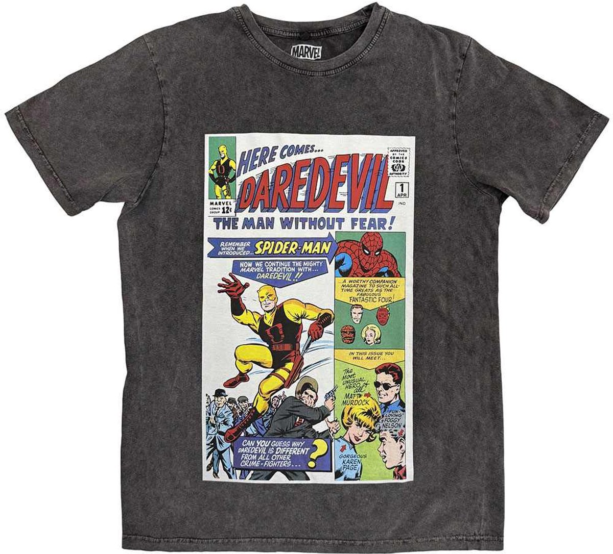 Marvel Daredevil - Here Comes Daredevil Comic Heren Tshirt - M - Grijs
