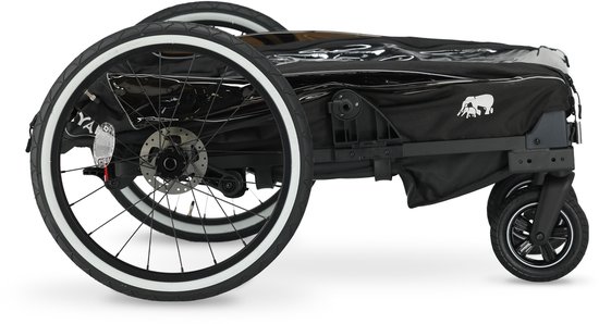 Deryan Luxe Fietskar V2 - fietskar en wandelwagen en hardloopkinderwagen - 2 persoons - Zwart van Deryan — afbeelding 5