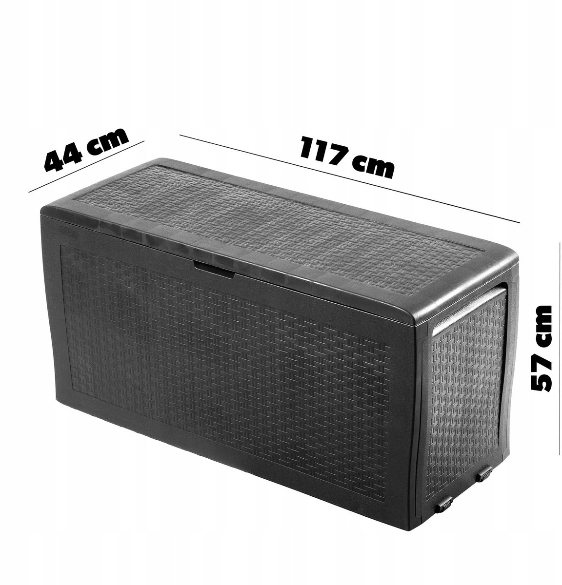 Keter Samoa Coffre de rangement - 270 L - 117x45x57 cm - Graphite