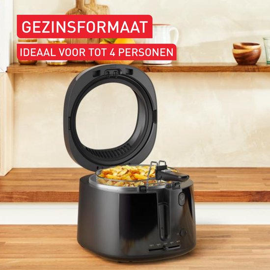 Tefal Vision FF2528 - Frituurpan - 2.1L - 1900W - Groot kijkvenster - Tot 4 Personen - Zwart