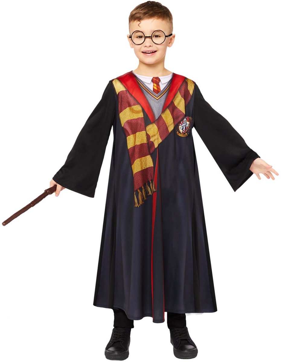 Amscan Harry potter kostuum met staf en bril 4-6 jaar