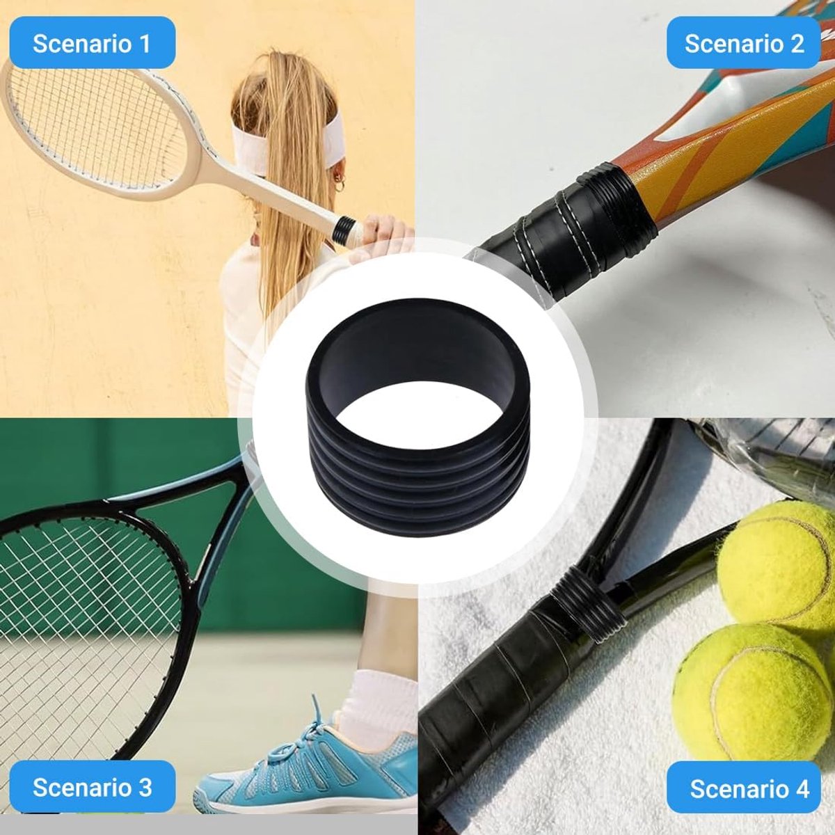 YINETTECH Ruban Antidérapant Noir 53m Pour Raquette Tennis Badminton Squash YINETTECH Ruban Antidérapant Noir 53m Pour Raquette Tennis Badminton Squash