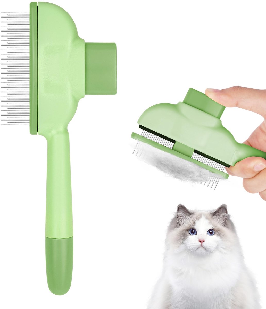 Azomor® Zelfreinigende borstel voor katten en honden met ontspanningsfunctie