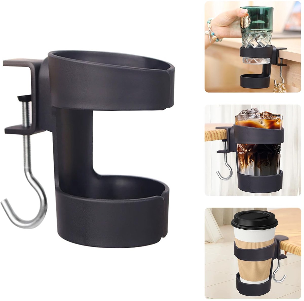 Bekerhouder - Onder bureau - Organizer voor werkplek