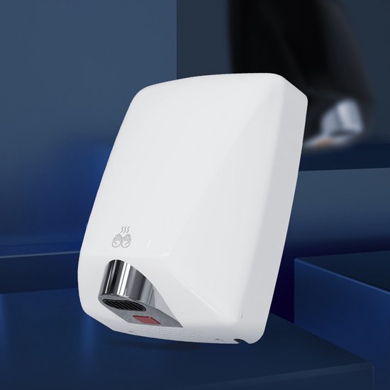 Foto: Chiwin handdroger elektrisch 1600w wandmontage handdroger sneldrogend 7 13s automatische handdroger met sensor abs wit voor toilet hotel winkelcentrum