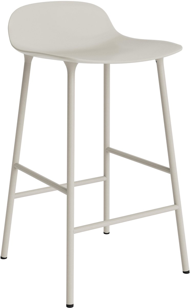 Form Barstool Barkruk 65 Cm Met Stalen Onderstel Licht Grijs