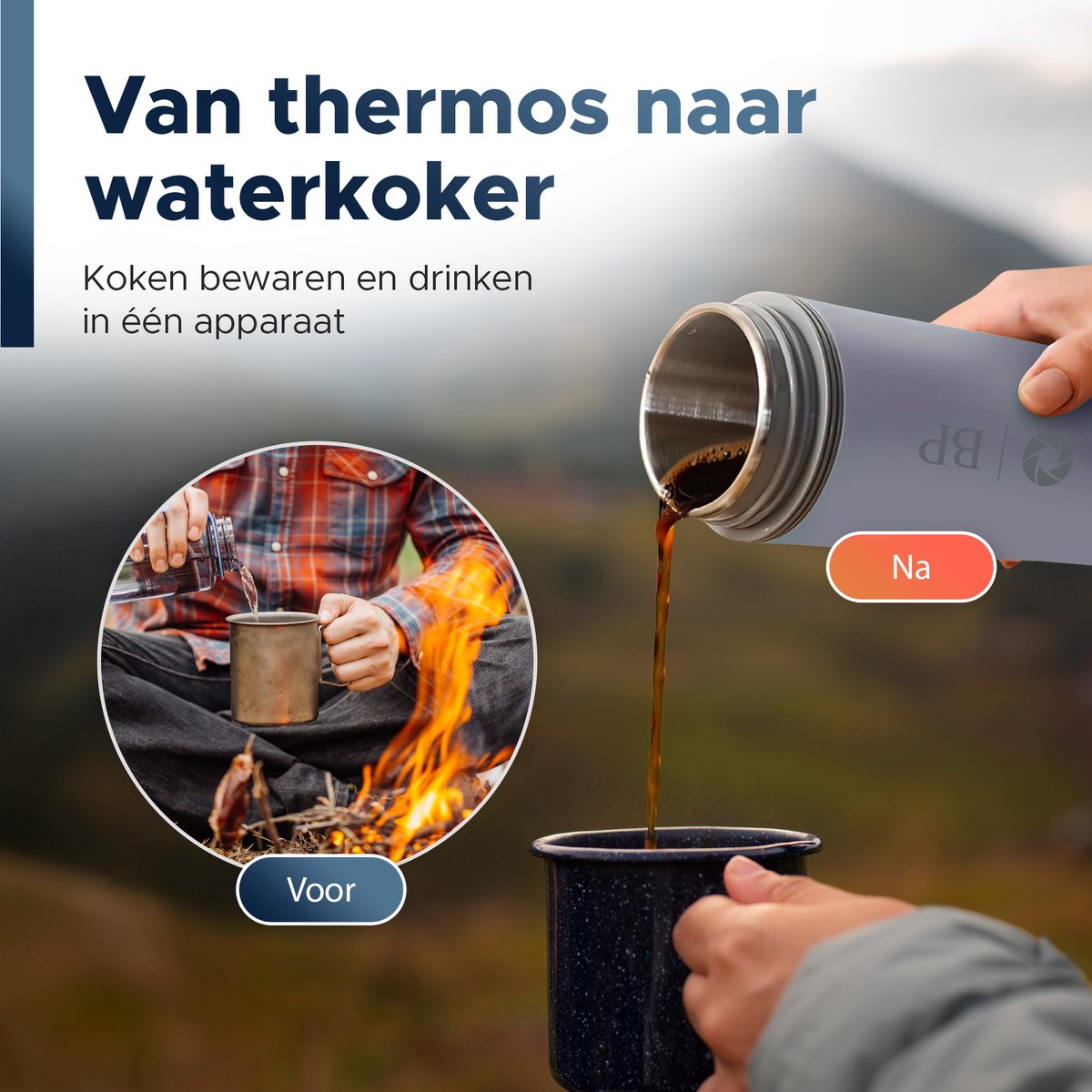 BP® Draagbare Waterkoker - Mini Waterkoker - Kleine Waterkoker - Reis Waterkoker - Camping Waterkoker - Met Temperatuurregeling - Roestvrij Staal - Paars – foto 4