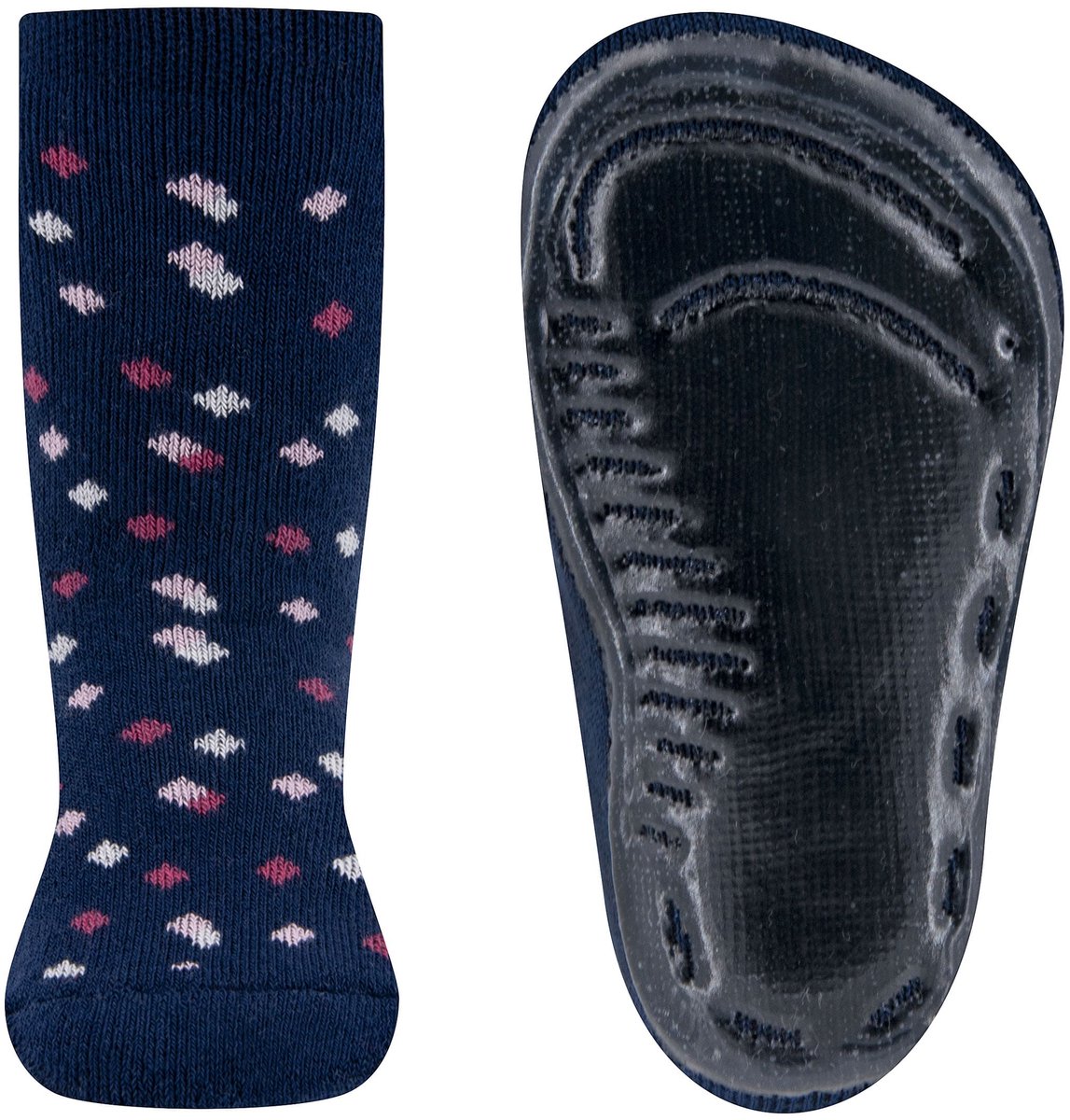 Ewers antislip sokken stipjes blauw