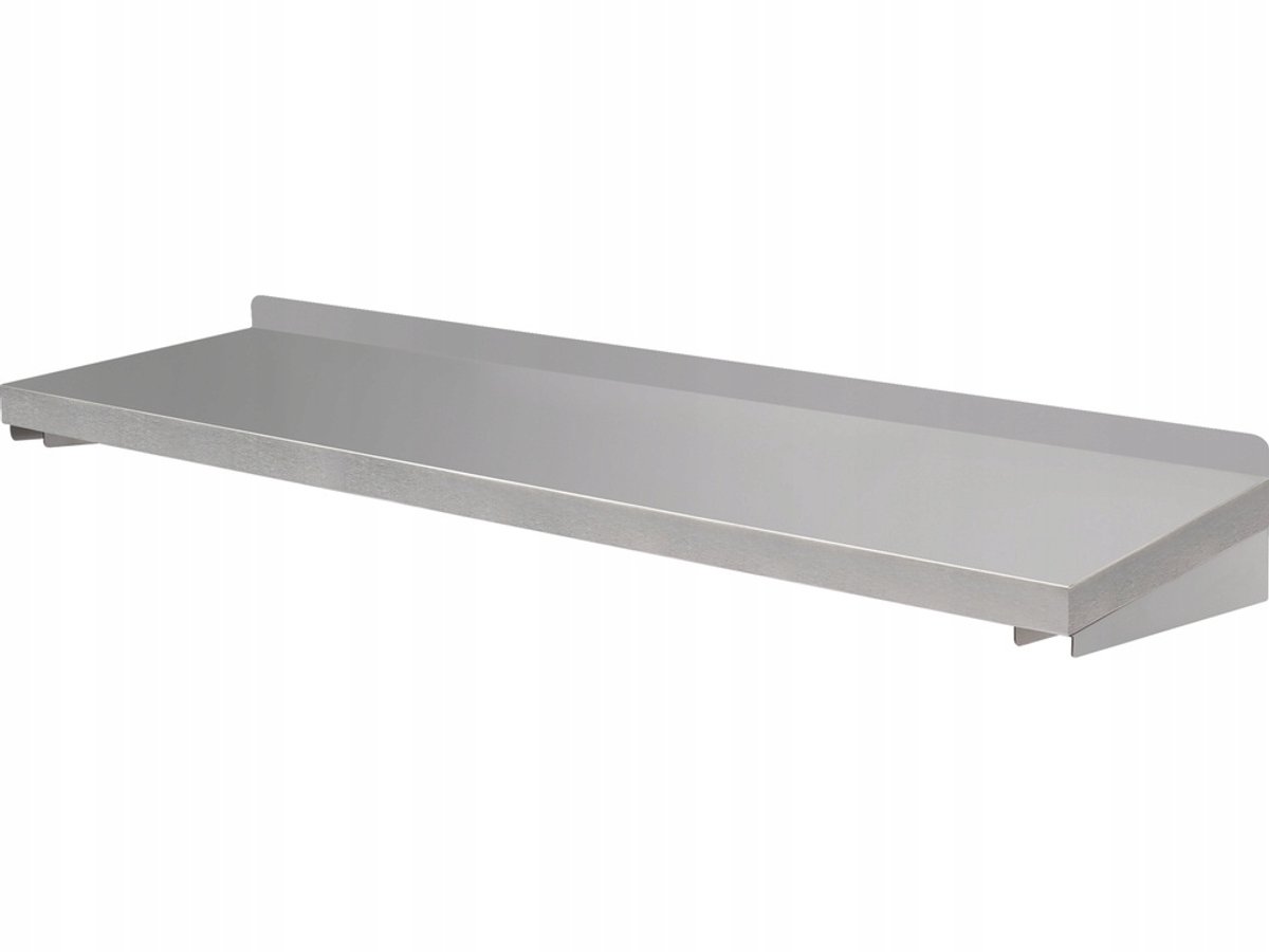 Wandrek met Rand, Roestvrij Staal, 100x30x35cm