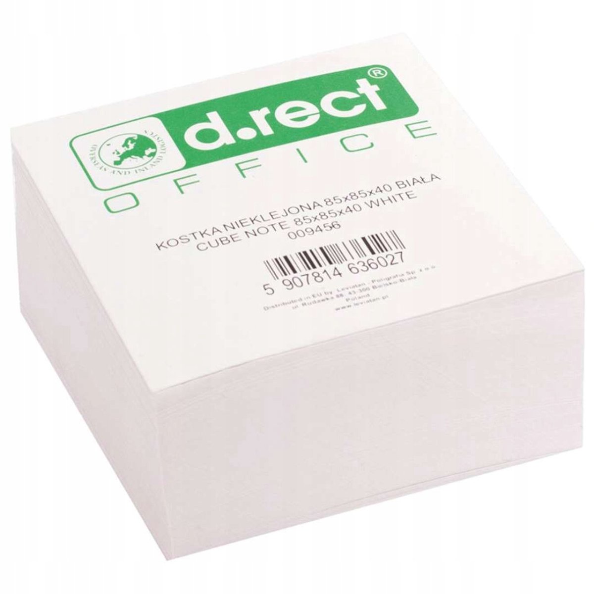 D.rect Nietklevende Notitieblokjes 400 Vel Wit 85x85mm