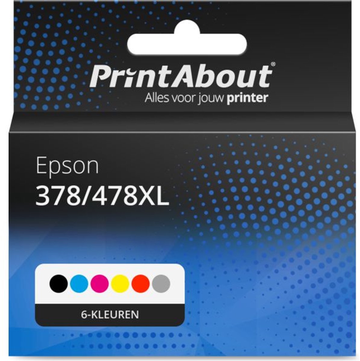 PrintAbout huismerk Inktcartridge 378/478XL (C13T379D4010) 6-kleuren Multipack Hoge capaciteit geschikt voor Epson
