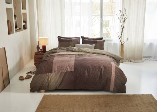 Beddinghouse Lovis dekbedovertrek - Eenpersoons - 140 x 200/220 cm - Terra van Merkloos — afbeelding 5