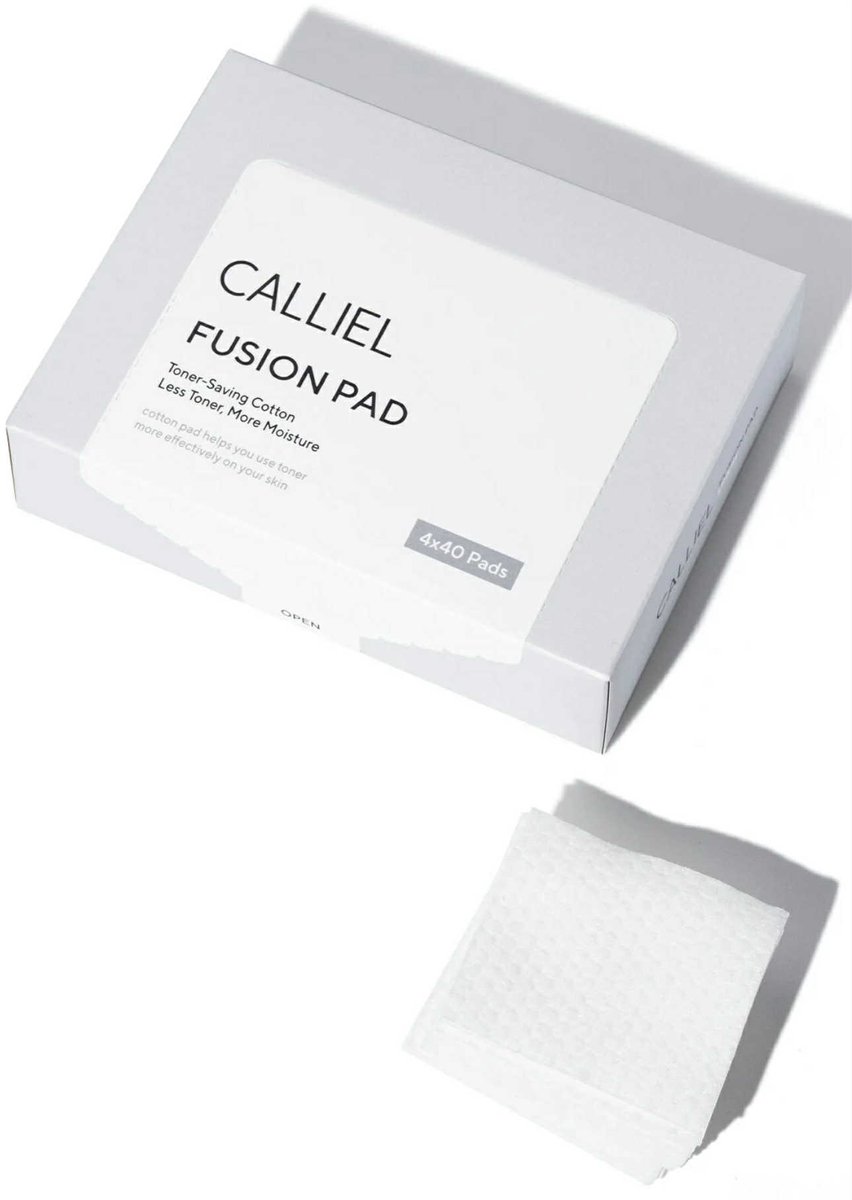 Calliel Katoenen Tonic Pads - Fusion Pad - Tonerbesparende Katoenpads - Minder Toner / Meer Hydratatie - 4 x 40 Pads - 160 stuks