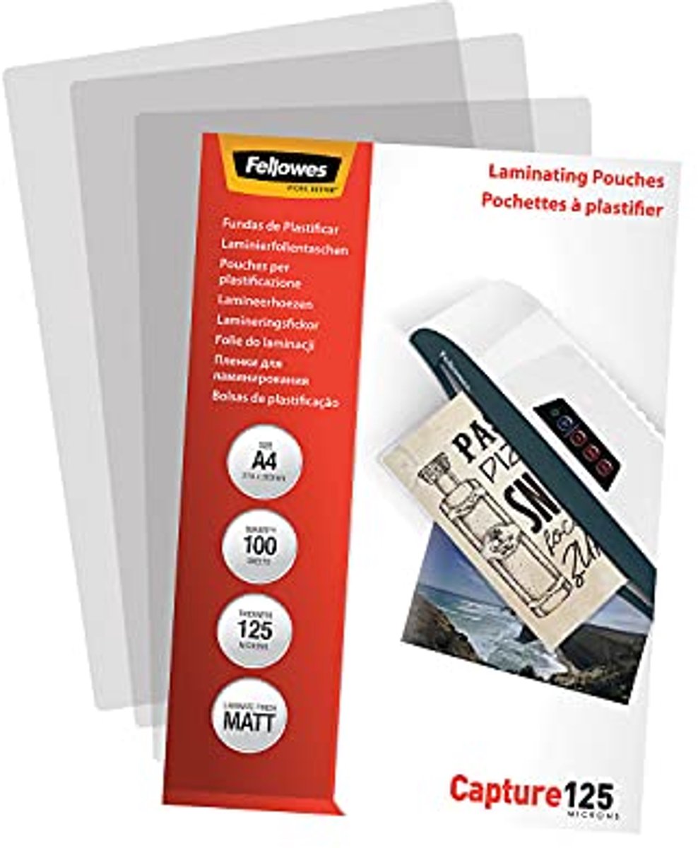 Matte lamineerfolie A4 - Ontspiegeld, 125 micron, 100 stuks