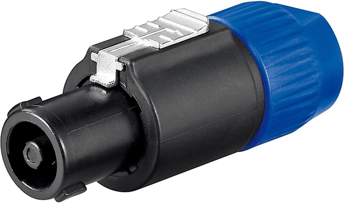 Goobay PA Luidspreker Plug - Speakon (m) - met schroefverbinding - 4-polig - Zwart