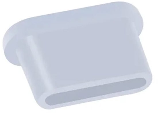 Foto: Stofplug voor usb c poort geschikt voor oplaadpoorten smartphone tablet laptop wit