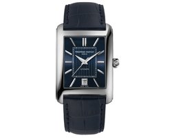 Frédérique Constant Carrée FC-303N4C26 Horloge - Leer - Blauw - Ø 32 mm