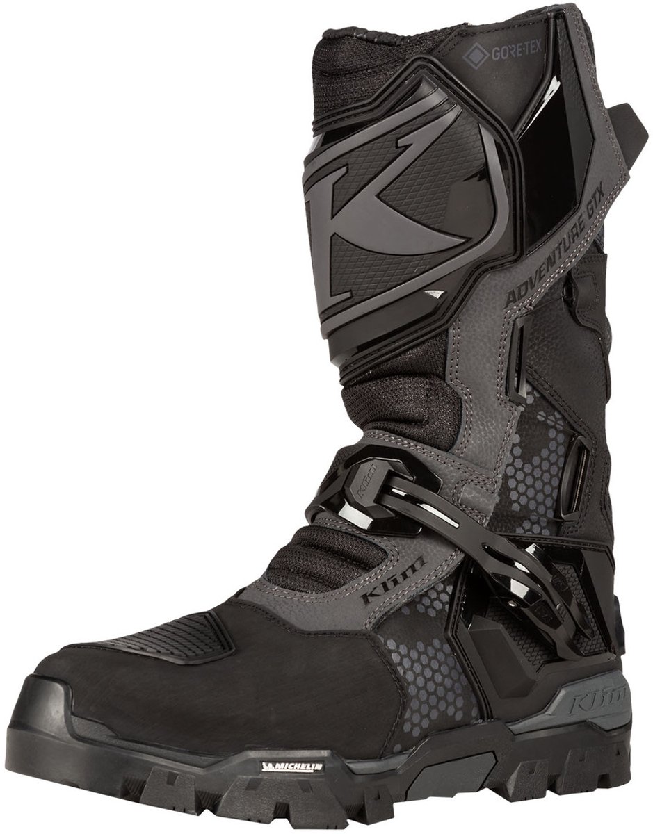 KLIM Adventure GTX Stealth Black Motorcycle Boots - Laars