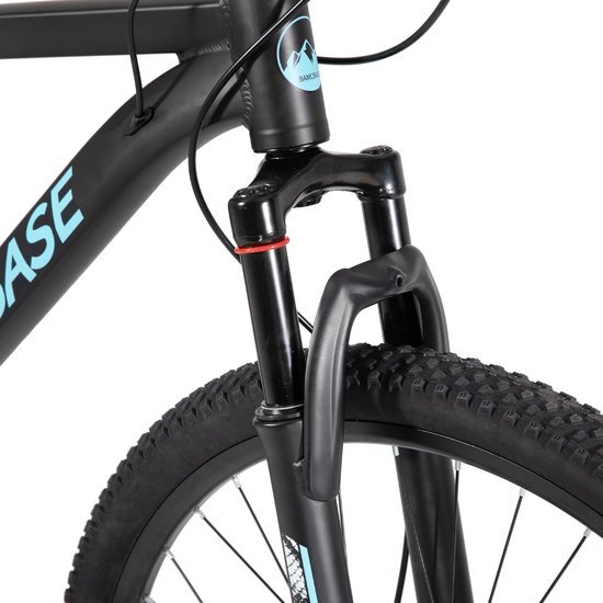 Bamcbase Sedona voorvering mountainbike - 27.5" - aluminium frame - 21 versnellingen - handrem - mechanische schijfremmen - Bell - spatborden - zwart - Geschikt voor buitenactiviteiten in de lente van Bamcbase — afbeelding 3