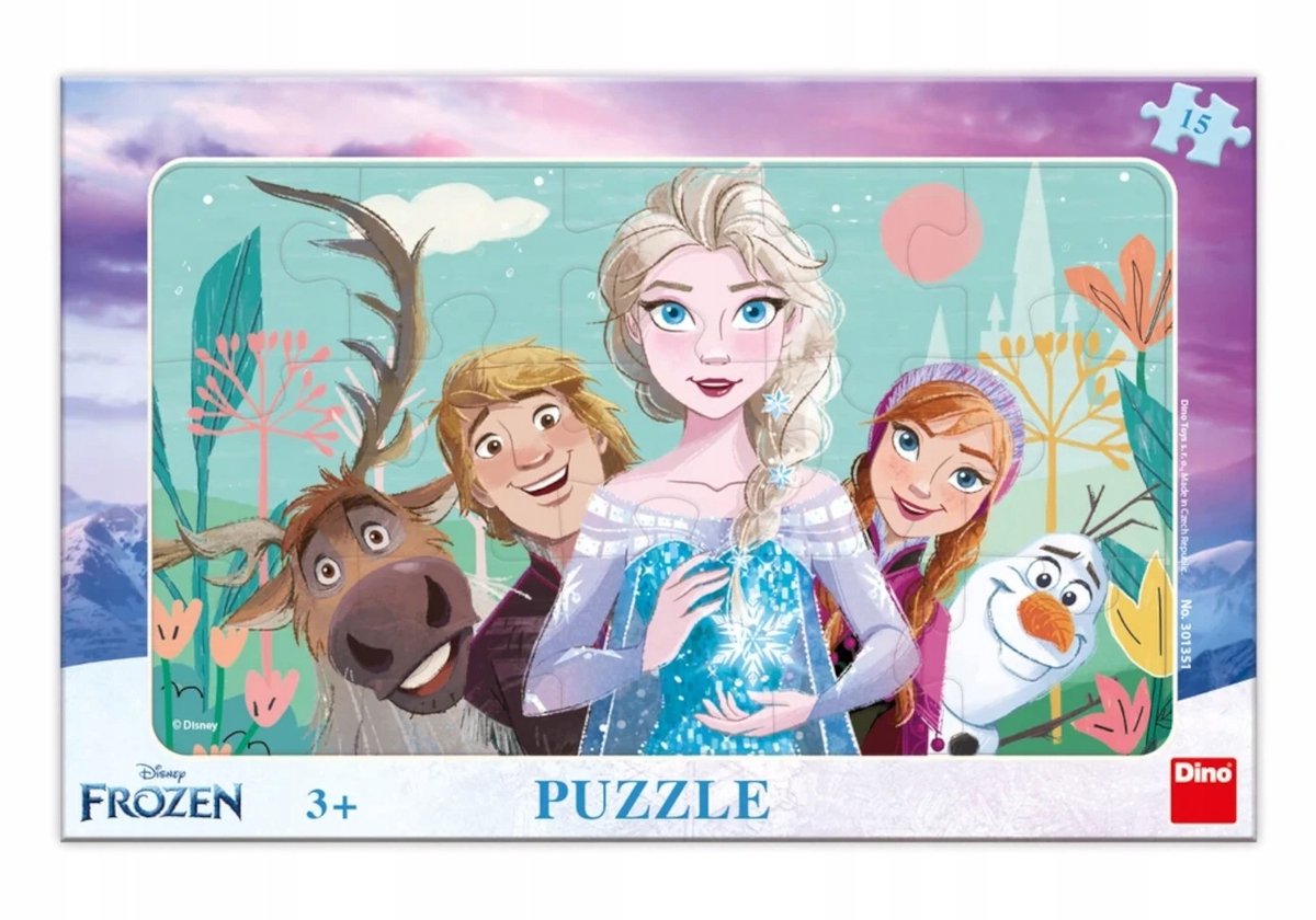 Frozen II Dino Puzzel met Frame - 15 Elementen