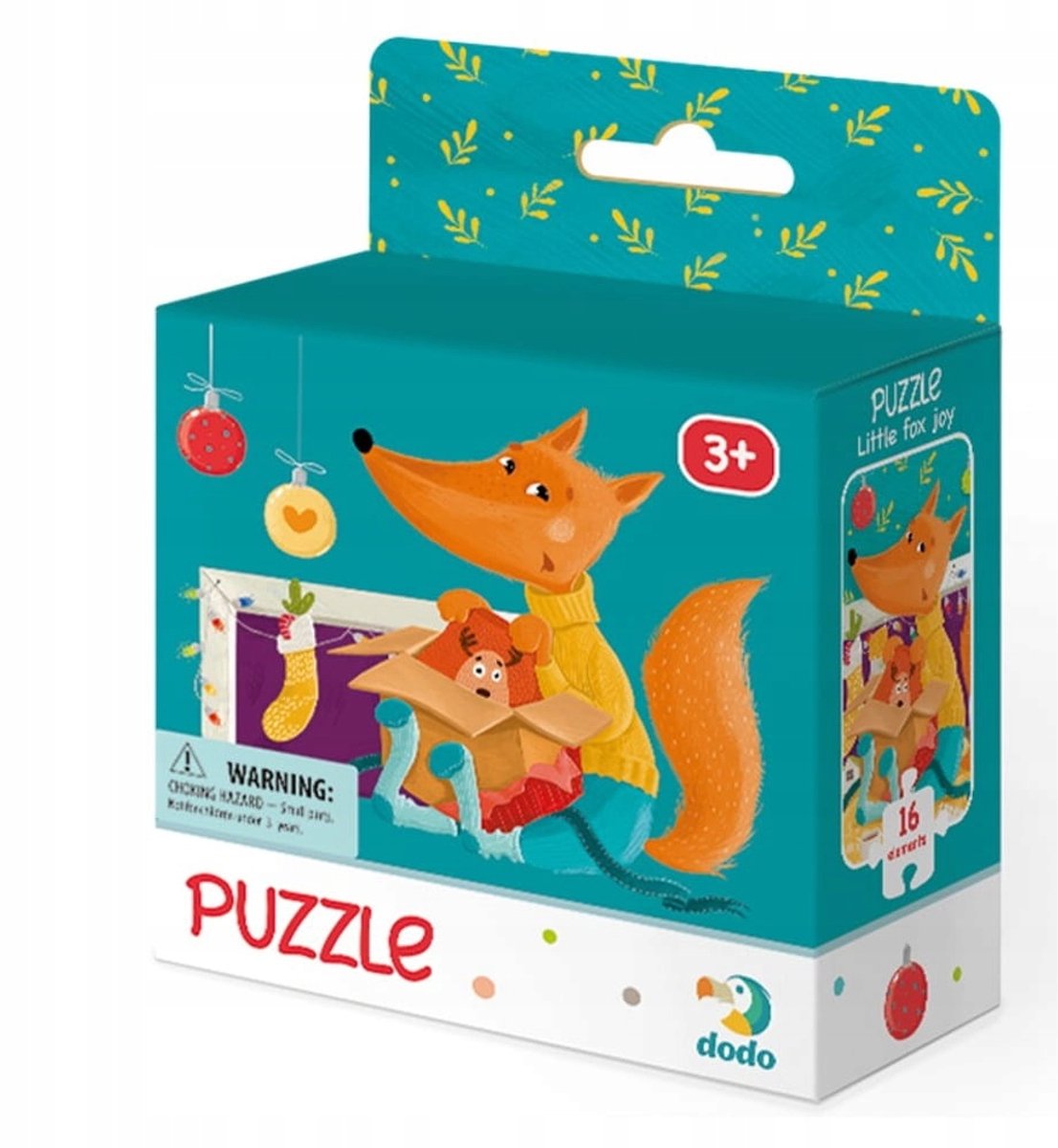 Merkloos Puzzel 16 Stukjes - Vrolijke Vos - Kinderpuzzel
