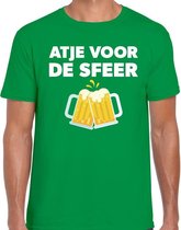 Atje voor de sfeer feest t-shirt groen voor heren XL